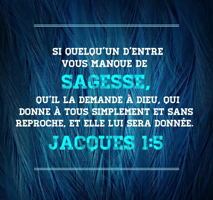 Si quelqu’un parmi vous manque de sagesse…